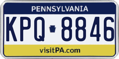 PA license plate KPQ8846