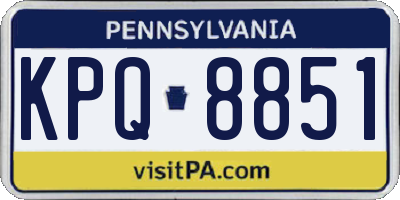 PA license plate KPQ8851