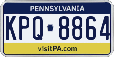 PA license plate KPQ8864