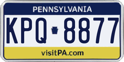 PA license plate KPQ8877