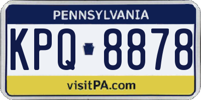 PA license plate KPQ8878