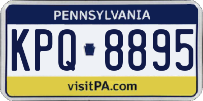 PA license plate KPQ8895