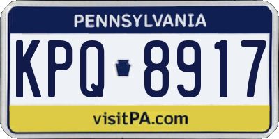 PA license plate KPQ8917
