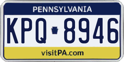 PA license plate KPQ8946
