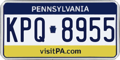 PA license plate KPQ8955