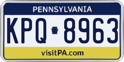 PA license plate KPQ8963