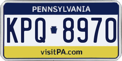 PA license plate KPQ8970
