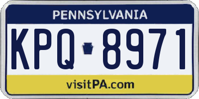 PA license plate KPQ8971