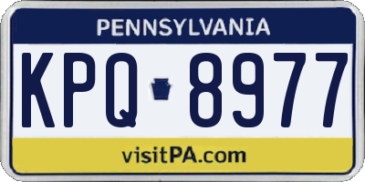 PA license plate KPQ8977