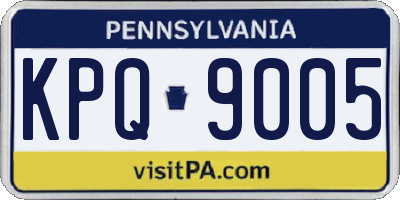 PA license plate KPQ9005