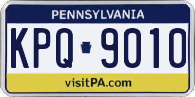PA license plate KPQ9010