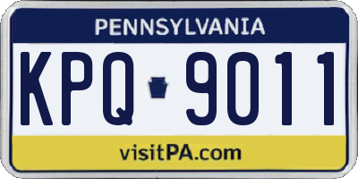 PA license plate KPQ9011