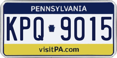 PA license plate KPQ9015