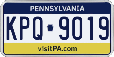 PA license plate KPQ9019
