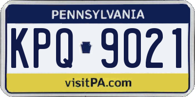 PA license plate KPQ9021