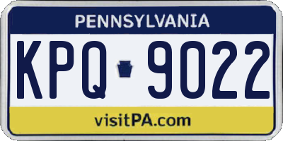 PA license plate KPQ9022