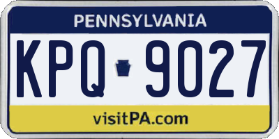 PA license plate KPQ9027