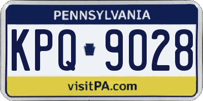 PA license plate KPQ9028