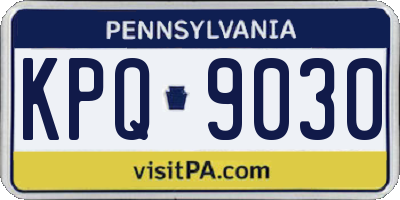 PA license plate KPQ9030