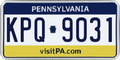 PA license plate KPQ9031