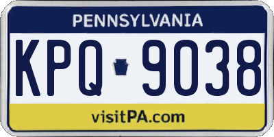 PA license plate KPQ9038