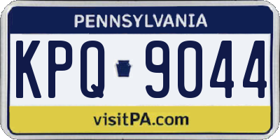 PA license plate KPQ9044