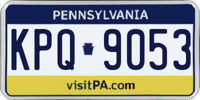 PA license plate KPQ9053
