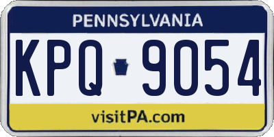 PA license plate KPQ9054