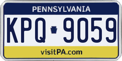 PA license plate KPQ9059
