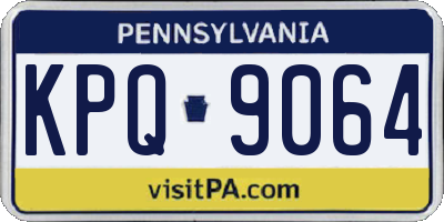 PA license plate KPQ9064