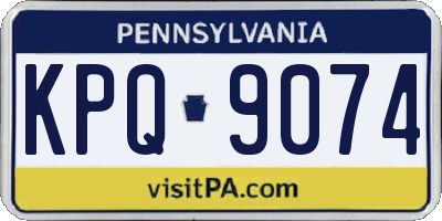 PA license plate KPQ9074