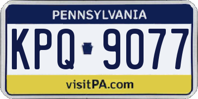 PA license plate KPQ9077