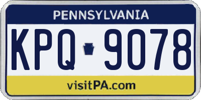 PA license plate KPQ9078