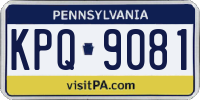 PA license plate KPQ9081