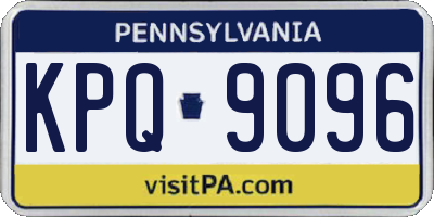 PA license plate KPQ9096