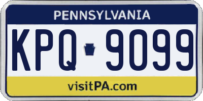 PA license plate KPQ9099