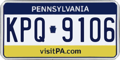 PA license plate KPQ9106