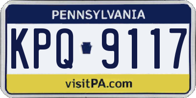 PA license plate KPQ9117