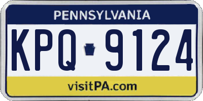 PA license plate KPQ9124