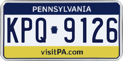 PA license plate KPQ9126