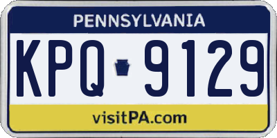PA license plate KPQ9129