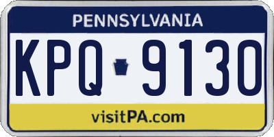 PA license plate KPQ9130