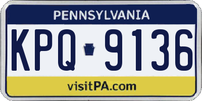 PA license plate KPQ9136