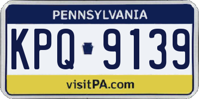PA license plate KPQ9139