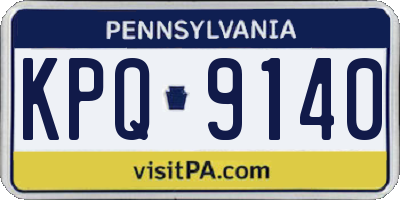 PA license plate KPQ9140