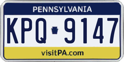 PA license plate KPQ9147