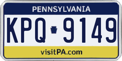 PA license plate KPQ9149