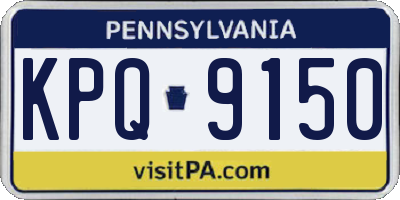 PA license plate KPQ9150