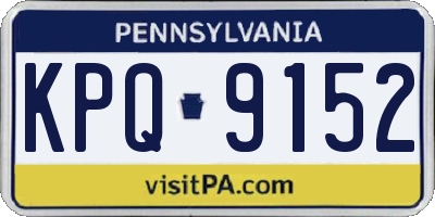 PA license plate KPQ9152