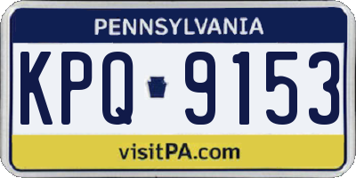 PA license plate KPQ9153